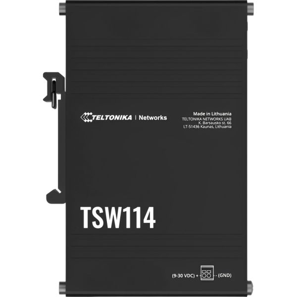 Switch Industrial Teltonika TSW114 Gigabit/Ethernet - Negro