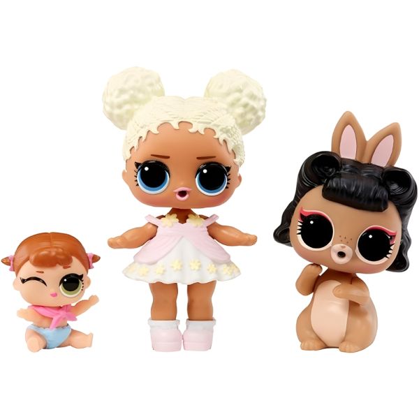 Muñeca LOL Surprise Flower Child + Short Stop Hop + Lil Majorette